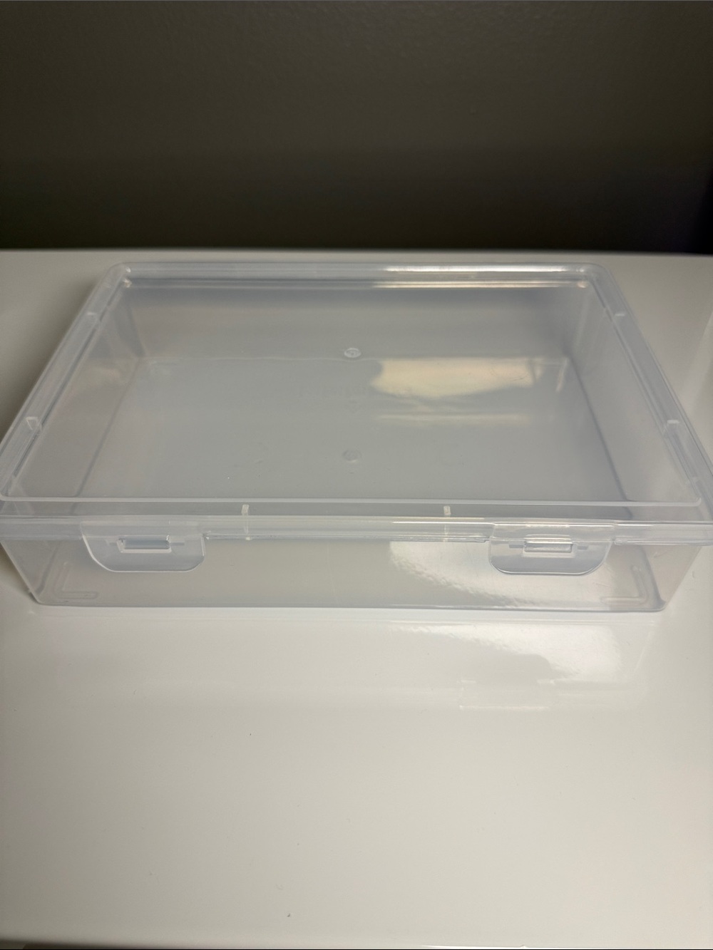 Clear Plastic Hinged Storage Box with Secure Latch - Transparent